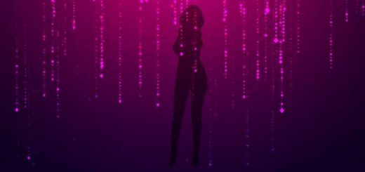 Silhouette of a girl dancing a Striptease Matrix Style 4K - XXX Live Wallpaper